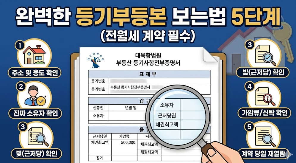 완벽한 등기부등본 보는법 5단계