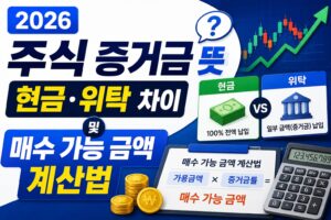 2026 주식 증거금 뜻, 현금·위탁 차이 및 매수 가능 금액 계산법