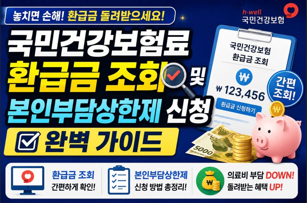 국민건강보험료 환급금 조회 및 본인부담상한제 신청 완벽 가이드