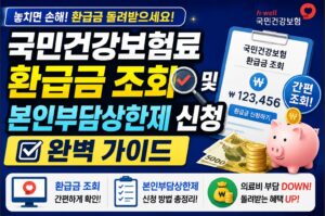 국민건강보험료 환급금 조회 및 본인부담상한제 신청 완벽 가이드