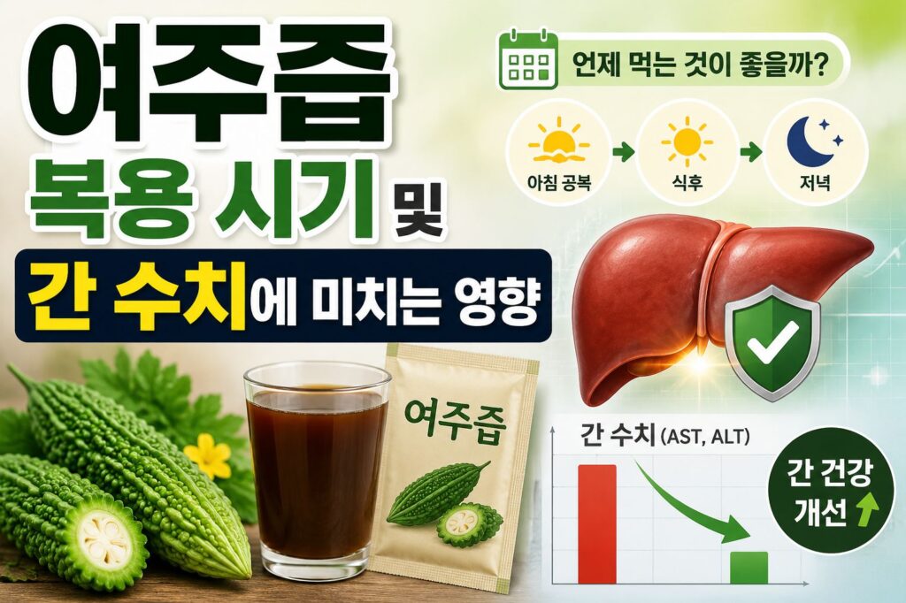 여주즙 복용 시기 및 간 수치에 미치는 영향
