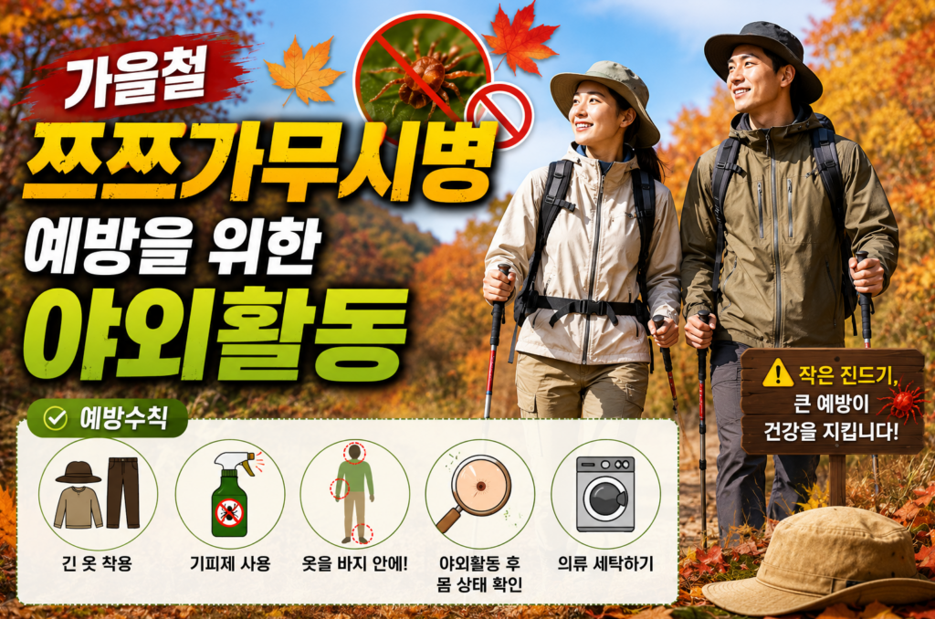 가을철 쯔쯔가무시병 예방을 위한 야외활동