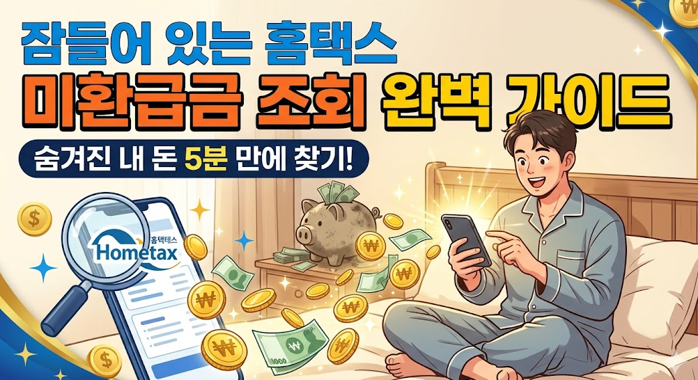 잠들어 있는 홈택스 미환급금 조회 완벽 가이드