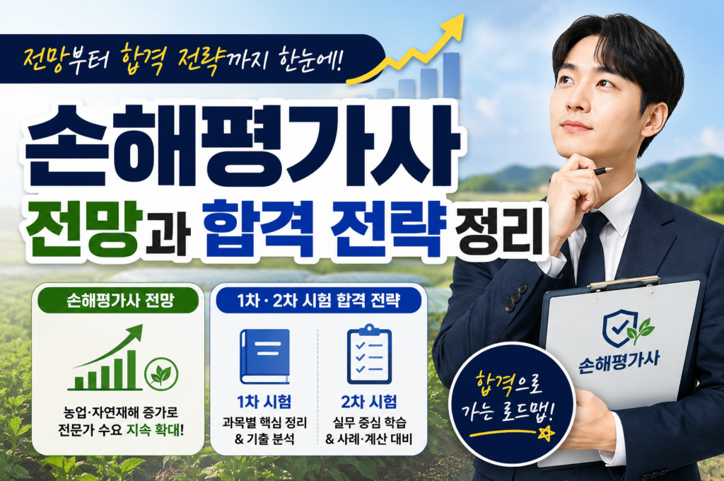 손해평가사 전망과 1차 2차 시험 합격 준비 전략 정리