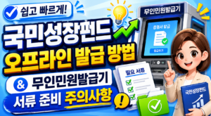 국민성장펀드 오프라인 발급 방법 및 무인민원발급기 서류 준비 주의사항