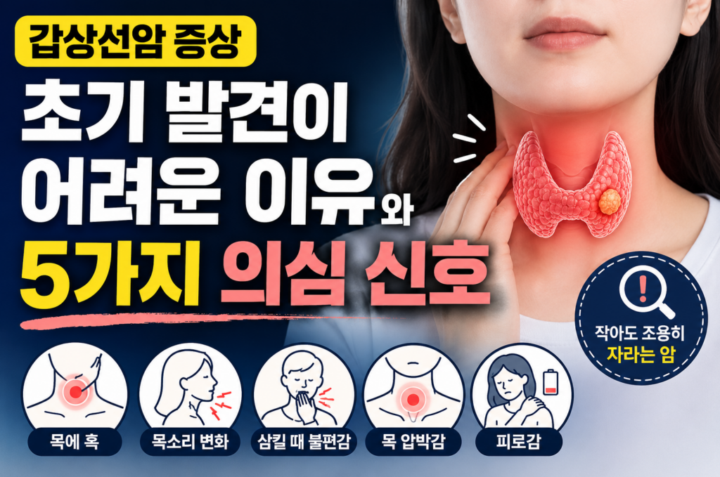 갑상선암 증상, 초기 발견이 어려운 이유와 5가지 의심 신호