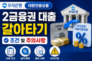 우리은행 대환전용상품: 2금융권 대출 갈아타기 조건 및 주의사항