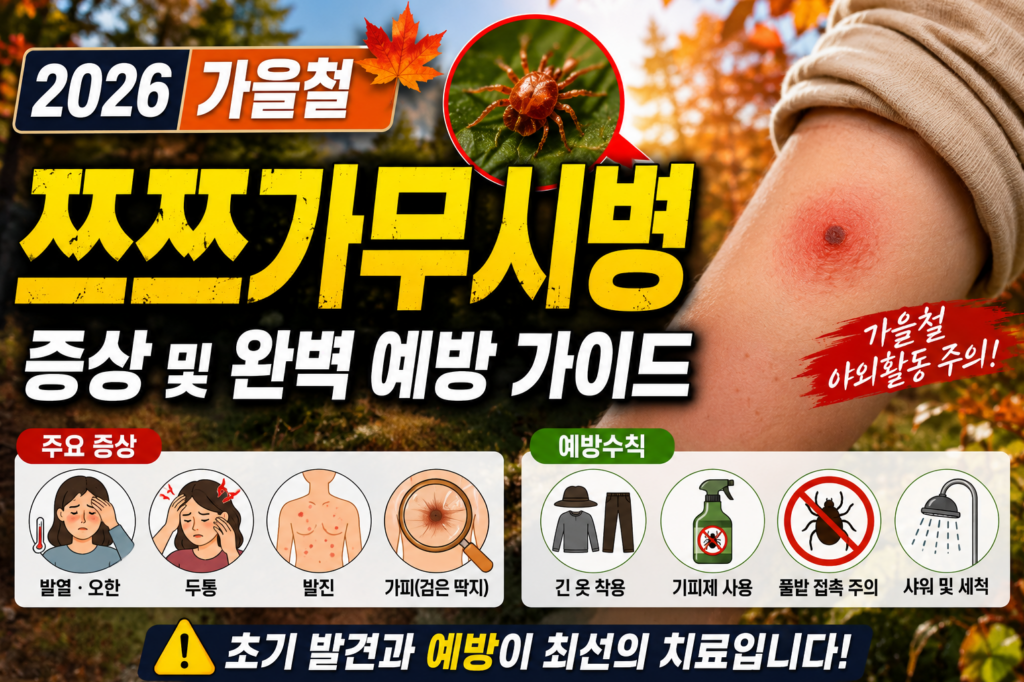 가을철 감염병 쯔쯔가무시병 증상 및 완벽 예방 가이드