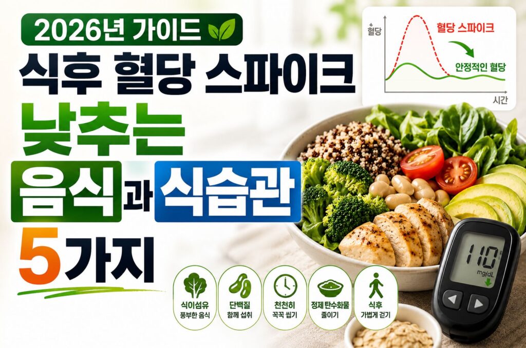 식후 혈당 스파이크 낮추는 음식과 식습관 5가지