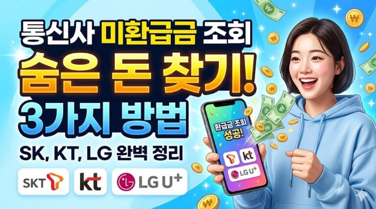 통신사 미환급금 조회로 숨은 돈 찾기 3가지 방법 (SK, KT, LG)