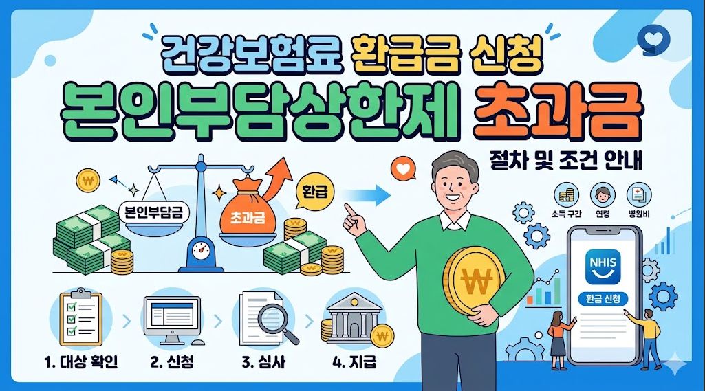 건강보험료 본인부담상한제 초과금액 환급 신청 절차 및 조건 안내