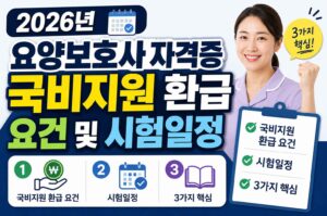 2026년 요양보호사 자격증 국비지원 환급 요건 및 시험일정 3가지 핵심