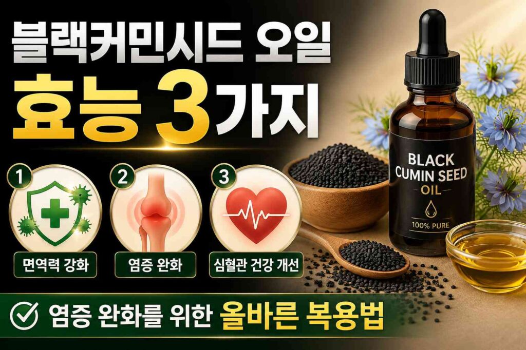 블랙커민시드 오일 효능 3가지와 염증 완화를 위한 올바른 복용법