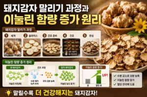 돼지감자 말리기 과정과 이눌린 함량 증가 원리