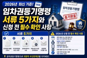 임차권등기명령 서류 5가지와 2026년 신청 전 필수 확인 사항
