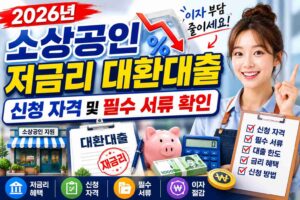 2026년 소상공인 저금리 대환대출 신청 자격 및 필수 서류 확인