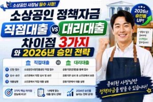 소상공인 정책자금 직접대출 대리대출 차이점 3가지와 2026년 승인 전략