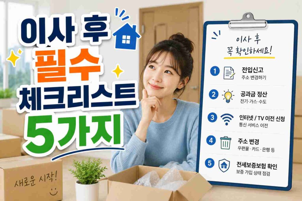 이사 후 필수 체크리스트