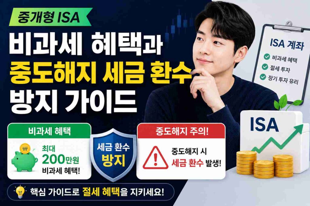 중개형 ISA 비과세 혜택과 중도해지 세금 환수 방지 가이드
