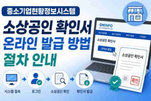중소기업현황정보시스템 소상공인 확인서 온라인 발급 방법 절차 안내