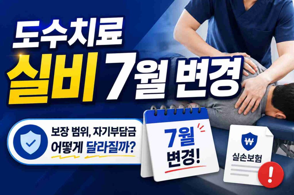 도수치료 실비 7월 변경