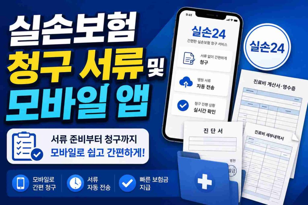 실손보험 청구 서류 및 모바일 앱(실손24)