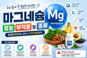 마그네슘 효능 부작용 및 종류