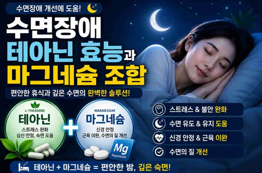 수면장애 테아닌 효능과 마그네슘 조합