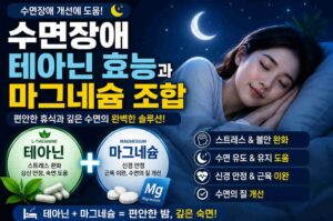수면장애 테아닌 효능과 마그네슘 조합
