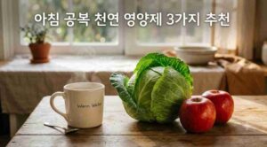 아침 공복 천연 영양제 3가지 추천 및 위염 완화 골든타임