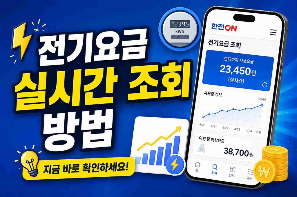 전기요금 실시간 조회 방법